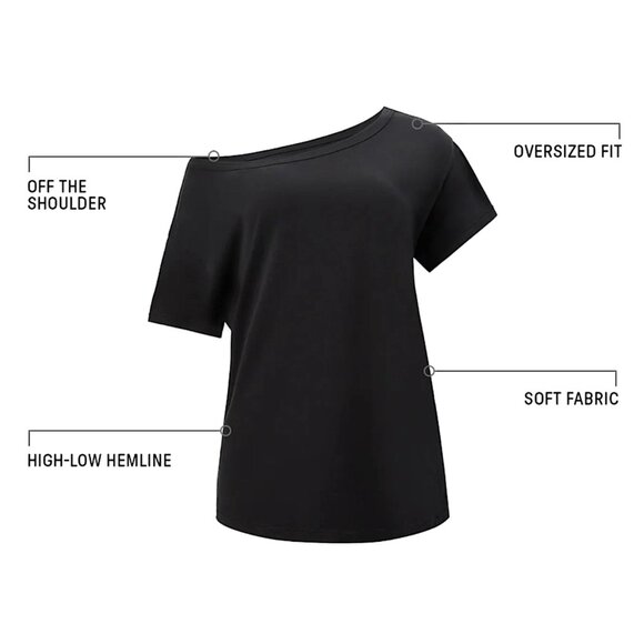 NWT Women's Fabletics 2X WHITE 100% Cotton Oversized Tee Shirt - Picture 5 of 7